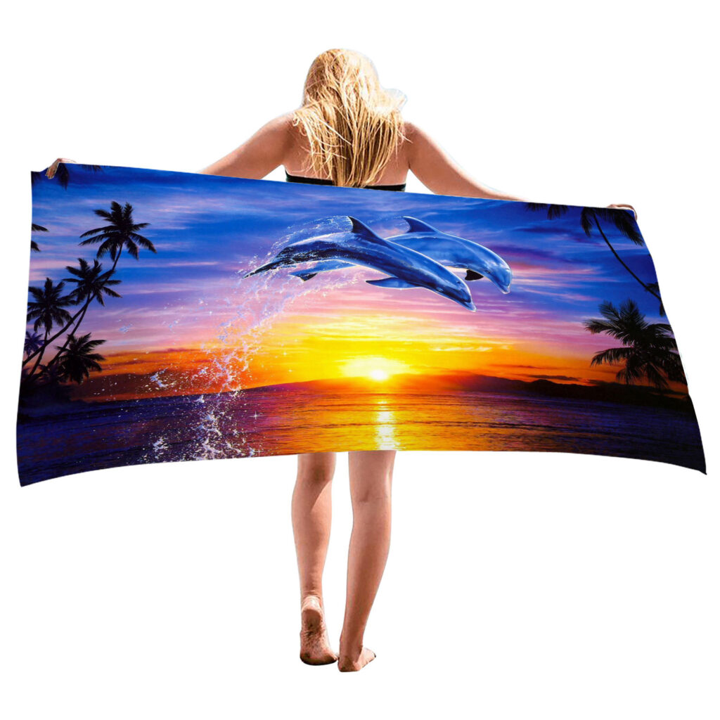 Ocean Turtle Fish Dolphin Animal Beach Towel 78