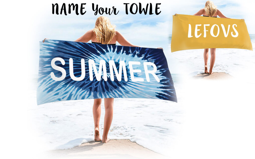 Personalized Beach Towel Tie-Dye 1 Personalized Beach Towel Tie-Dye