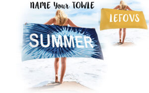 Personalized Beach Towel Tie-Dye