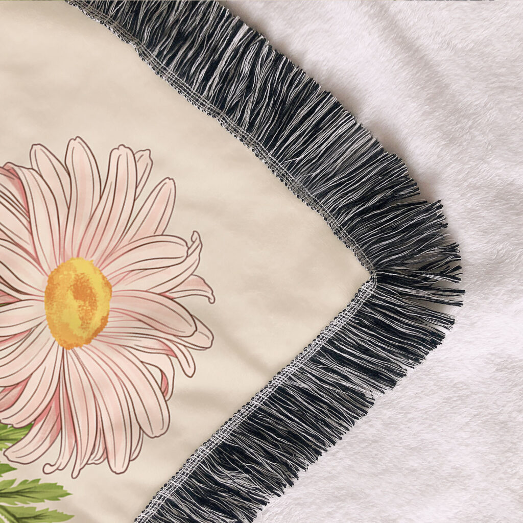 Plant Flowers Leaves Flannel Blanket Throw 4