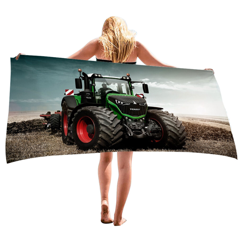 Printed Photo Tractor Beach Towel 9