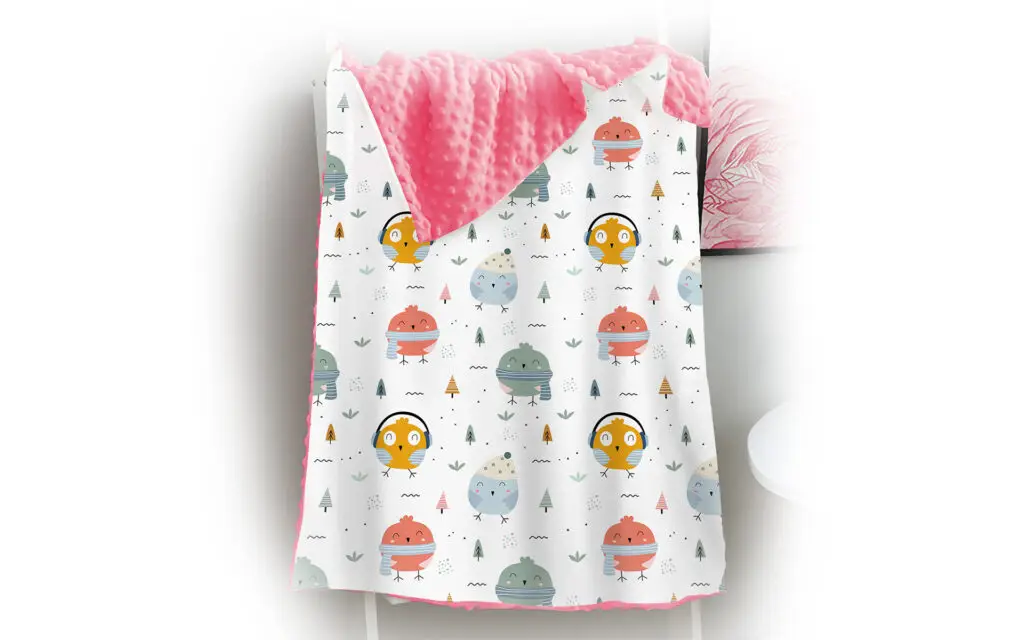 Rabbit Whale Sloth Bird Baby Minky Blanket