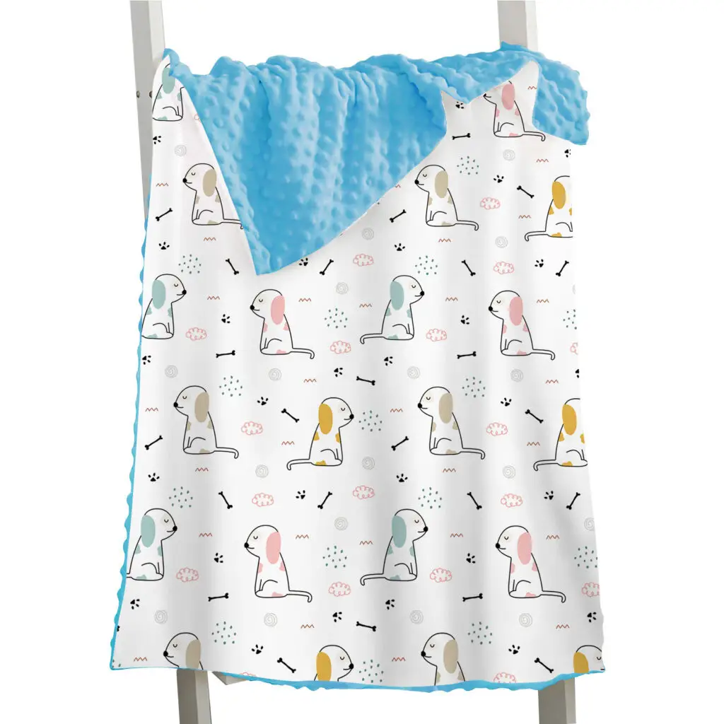 Rabbit Whale Sloth Bird Baby Minky Blanket 19