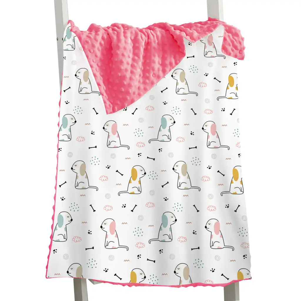 Rabbit Whale Sloth Bird Baby Minky Blanket 20