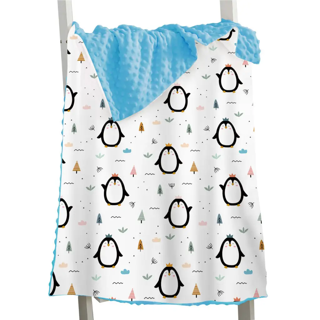 Rabbit Whale Sloth Bird Baby Minky Blanket 27