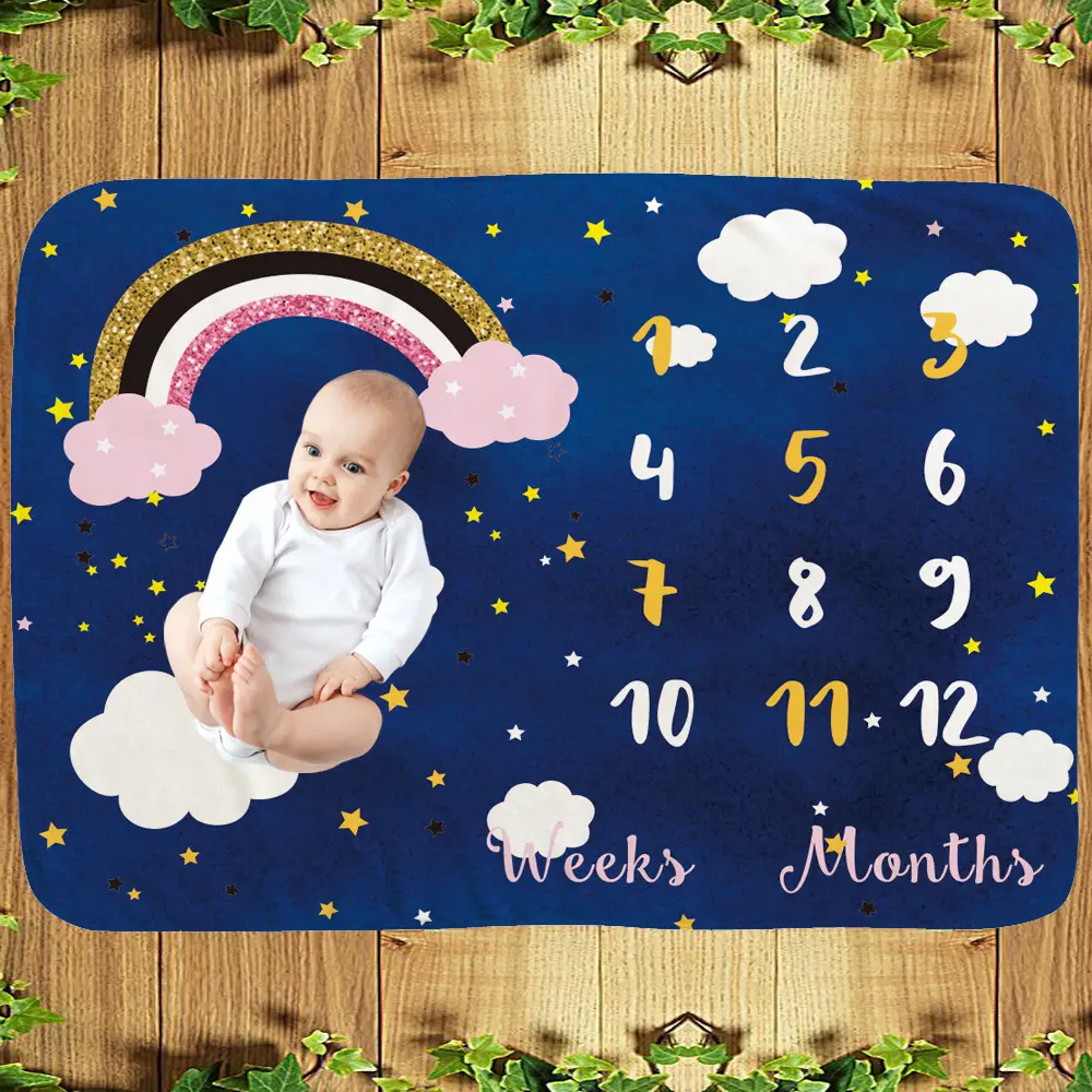 Rainbow Baby Milestone Blanket 3