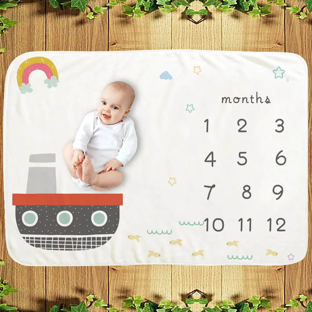 Rainbow Baby Milestone Blanket 4