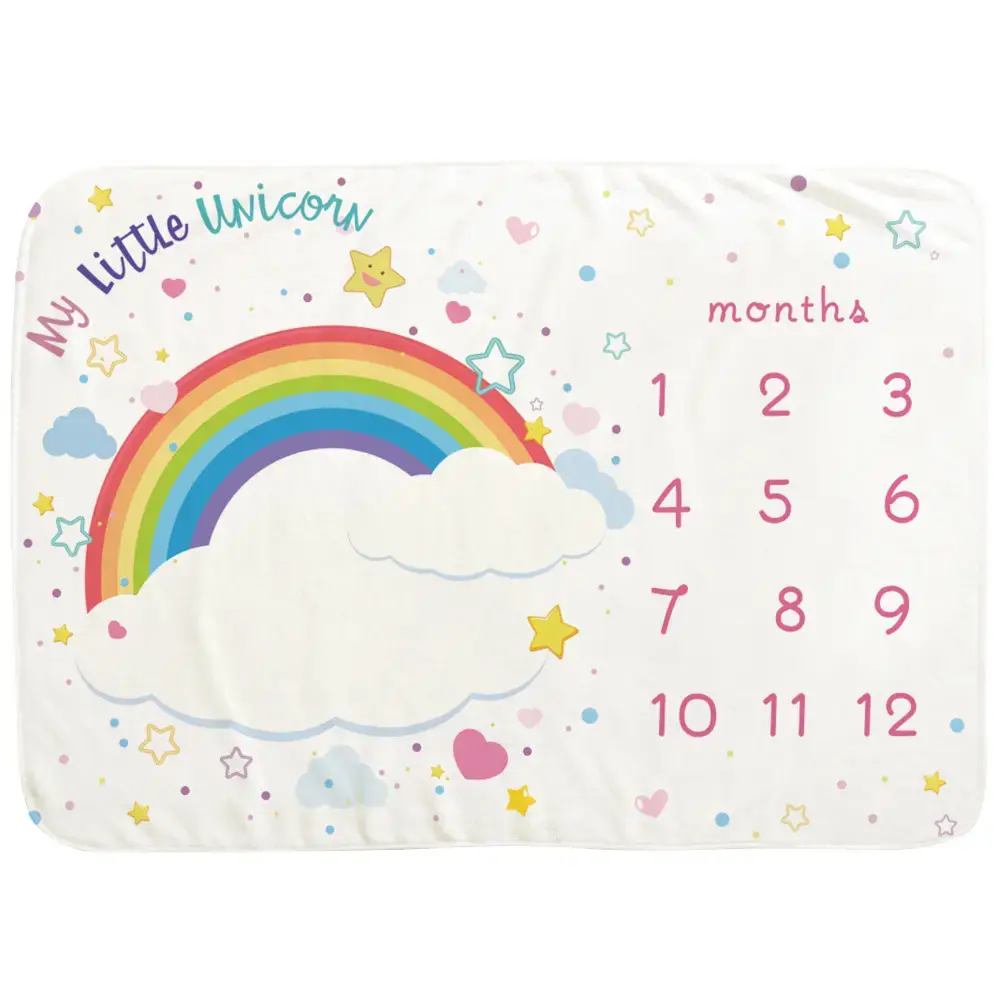 Rainbow Baby Milestone Blanket 8