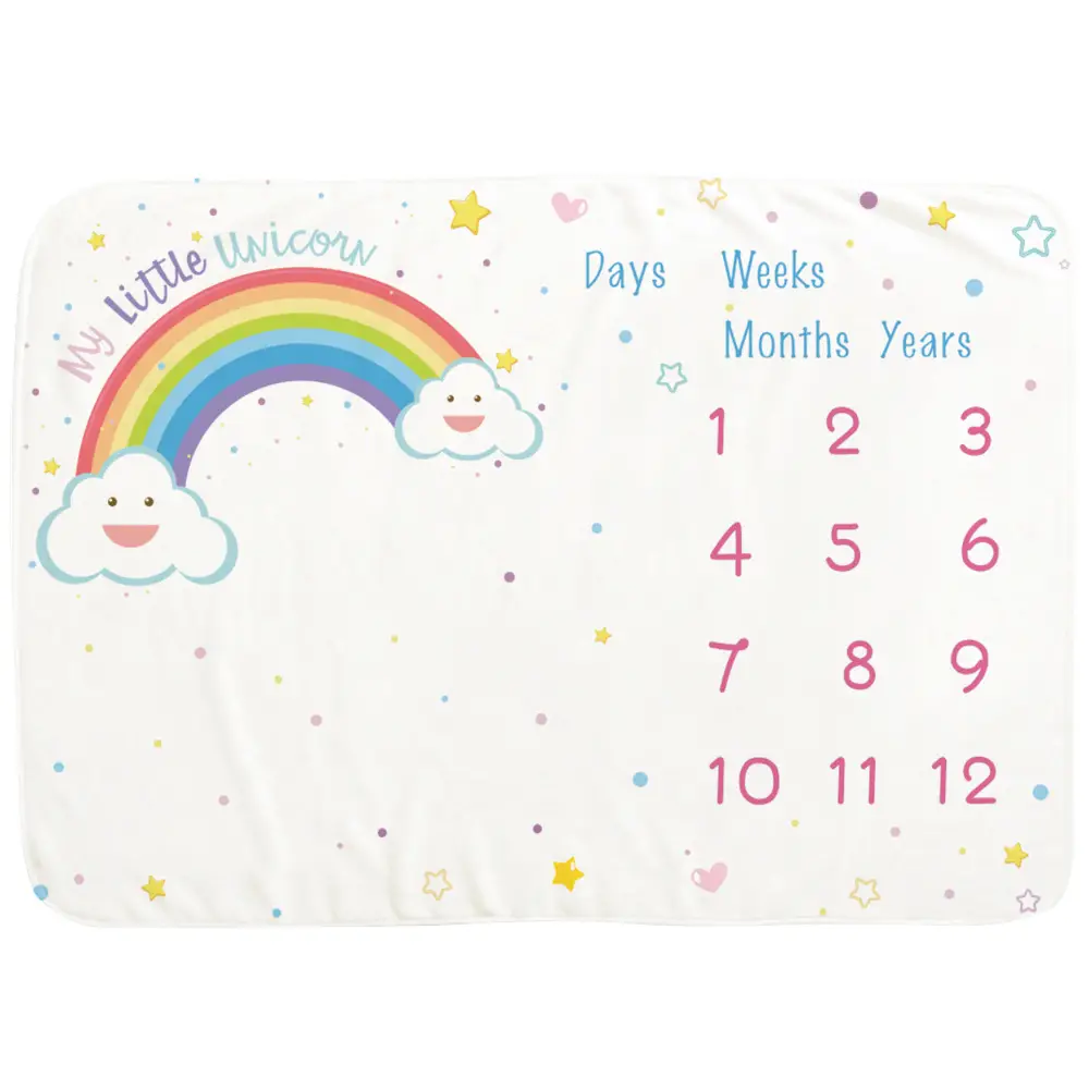 Rainbow Stars Baby Milestone Blanket 5