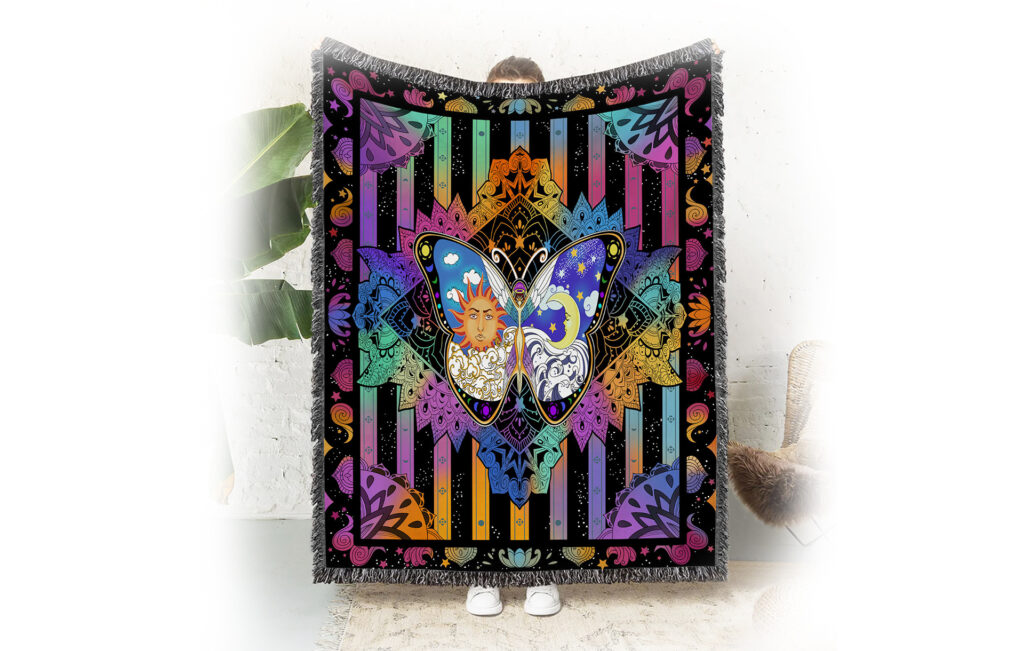 Religious Butterfly Flannel Blanket Throw 1 Religious Butterfly Flannel Blanket Throw