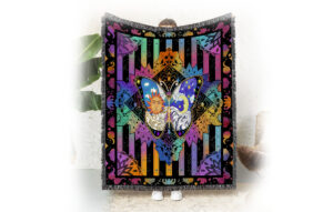 Religious Butterfly Flannel Blanket Throw