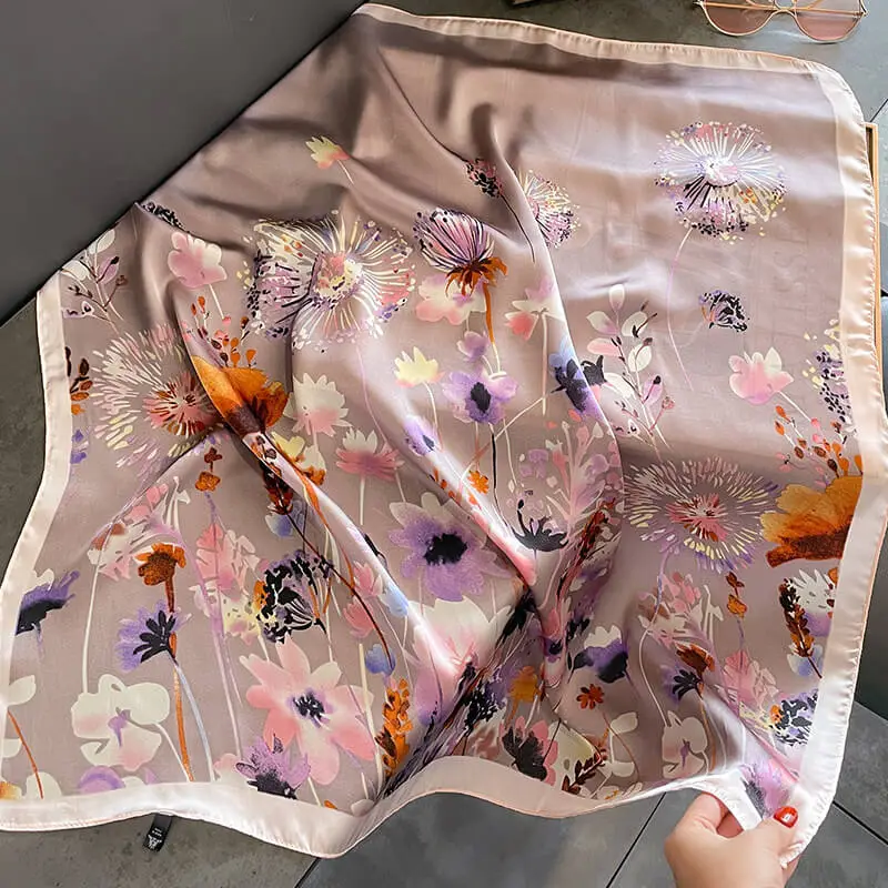 Imitatedsilk fabric Silk Scarf 70 x 70cm 136 SKU 01 30310 主图