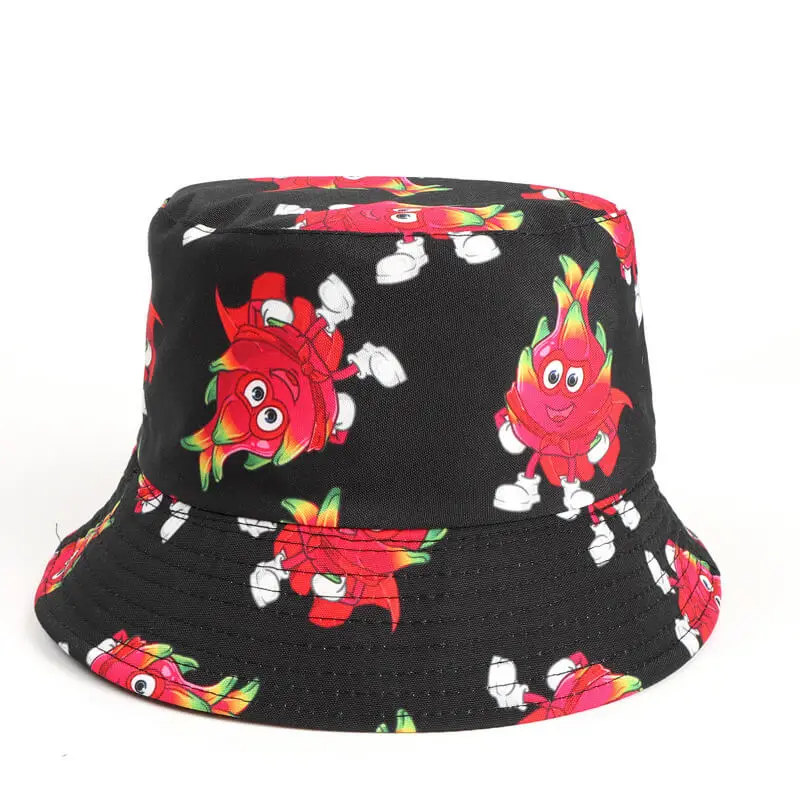 Lemon Watermelon Strawberry Fruit Bucket Hat 2 SKU 01 火龙果