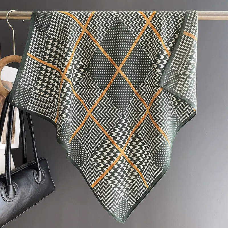 High-end Imitating Cashmere Scarf 70 x 70cm 8 SKU 02 绿色 1