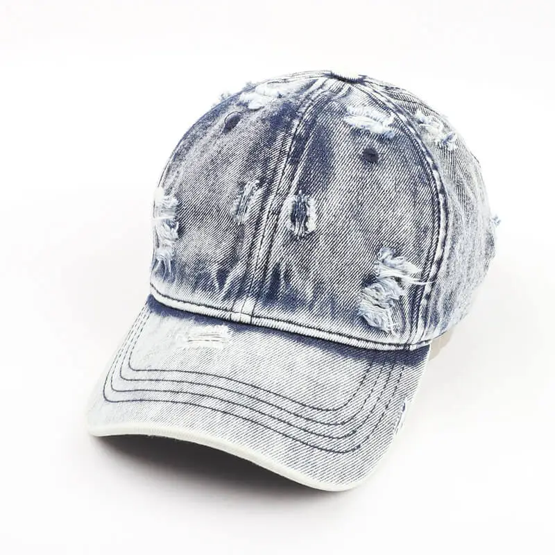 Retro Distressed Bent Brim Sun Visor Cap 4 SKU 03 深蓝 1
