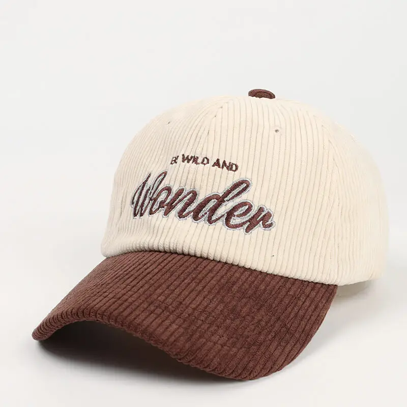 Be Wild And Wonder Color Matching Corduroy Baseball Cap 5 SKU 04 咖啡色