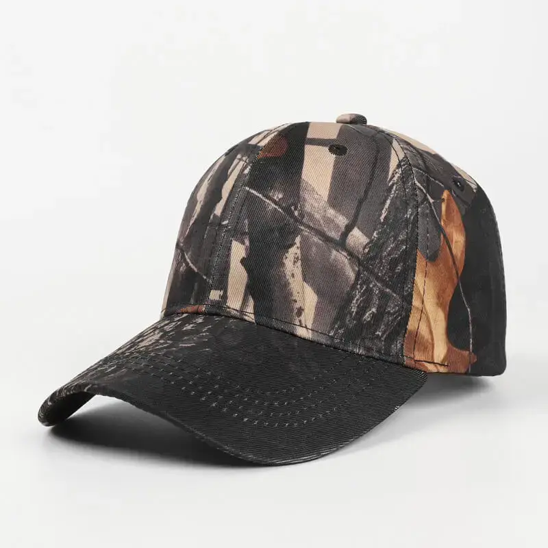 Military Fans Outdoor Bionic Camouflage Baseball Cap Mens Tactical Hat 5 SKU 04 黑灰