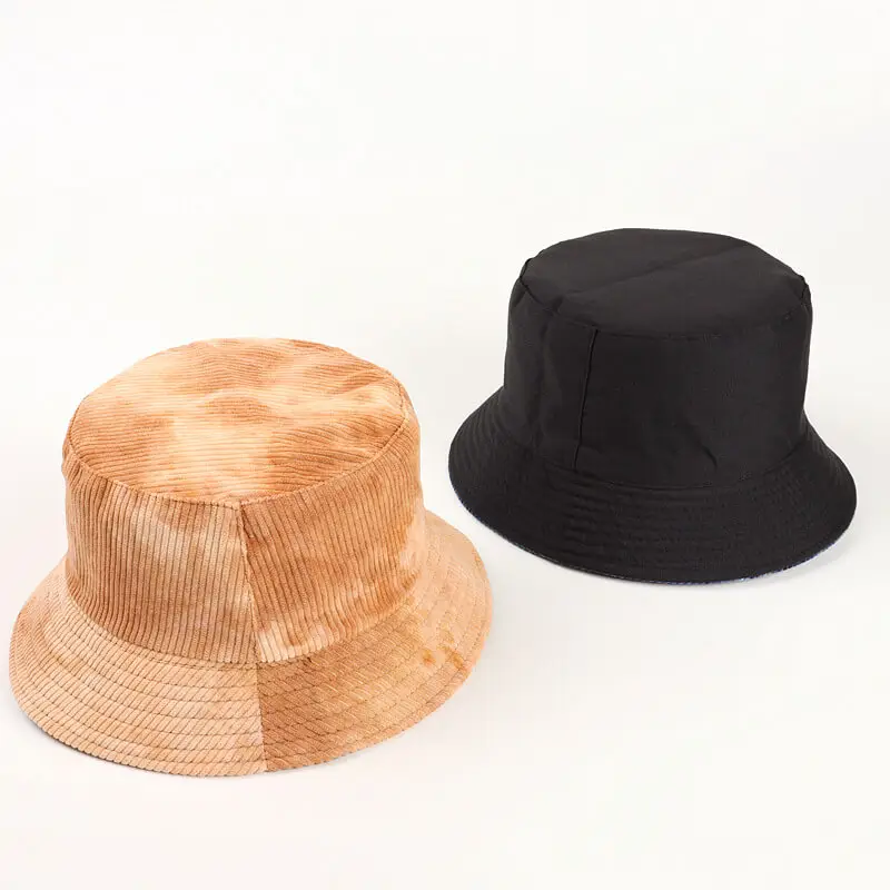 Autumn Winter Corduroy Tie-dye Bucket Hat 9 SKU 08 粗条纹 棕色