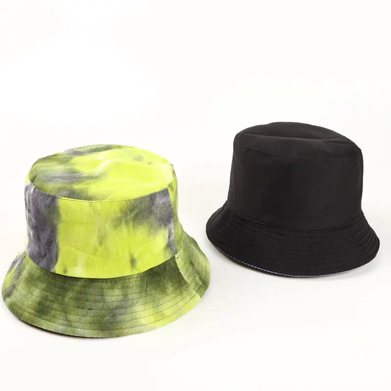 Autumn Winter Corduroy Tie-dye Bucket Hat 12 SKU 11 细条纹 墨绿黄