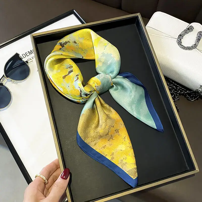 Imitatedsilk fabric Silk Scarf 70 x 70cm 100 SKU 13 30219 主图