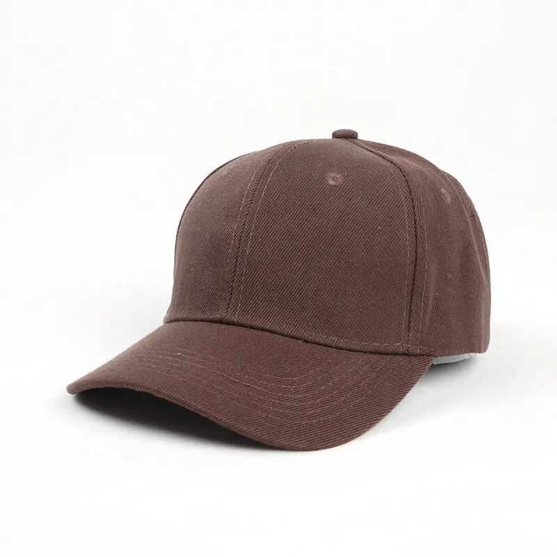 Cheap Basic Solid Color Velcro Baseball Cap 14 SKU 13 咖啡色