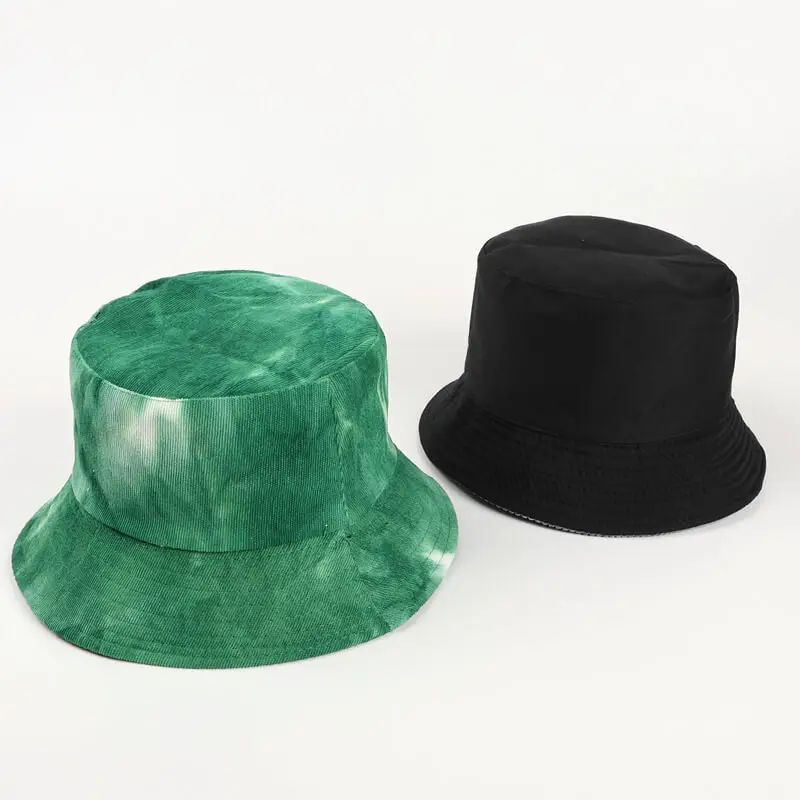 Autumn Winter Corduroy Tie-dye Bucket Hat 14 SKU 13 细条纹 绿色