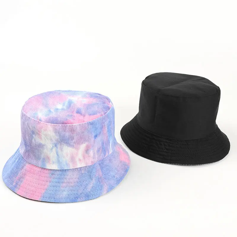 Autumn Winter Corduroy Tie-dye Bucket Hat 16 SKU 15 细条纹 紫蓝