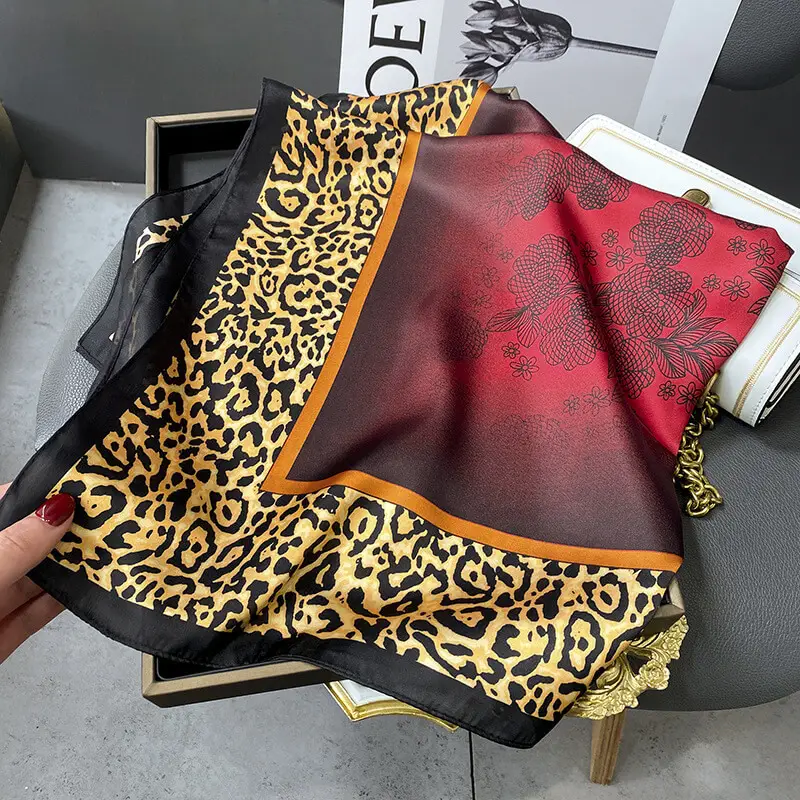 Imitatedsilk fabric Silk Scarf 70 x 70cm 75 SKU 17 29119 红色
