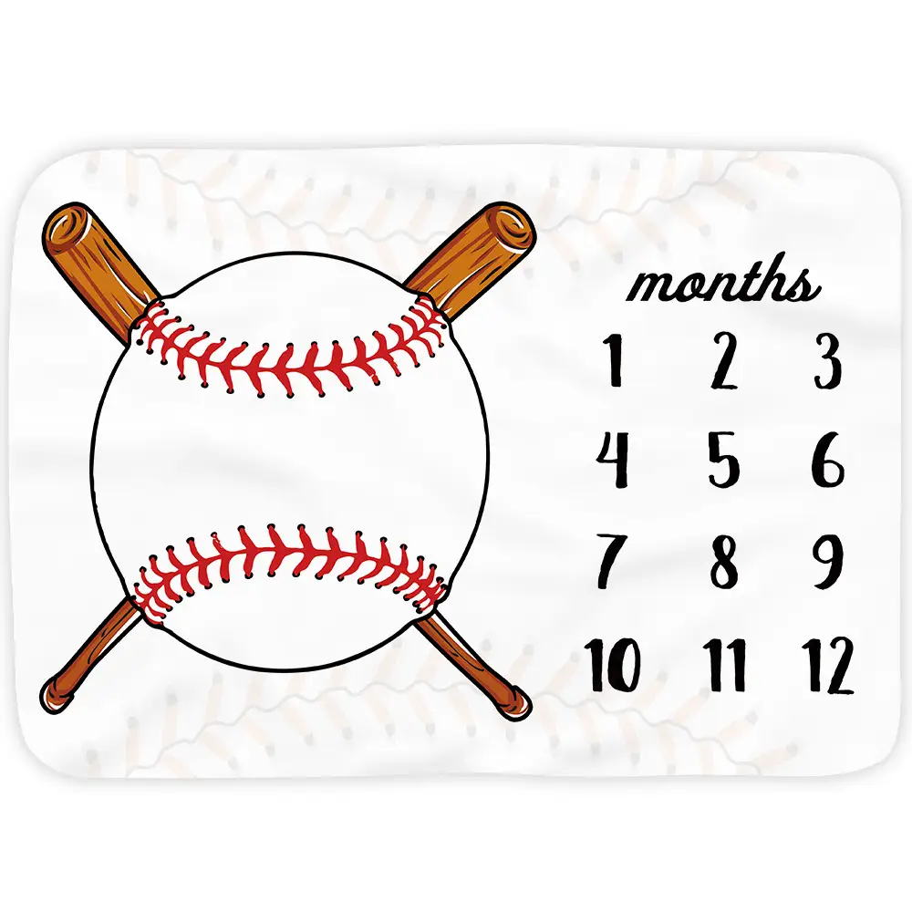 Sports Ball Baby Milestone Blanket 10