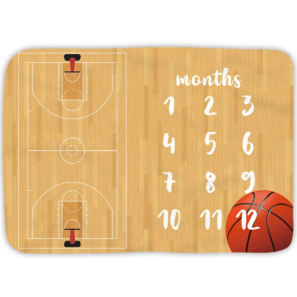 Sports Ball Baby Milestone Blanket 12