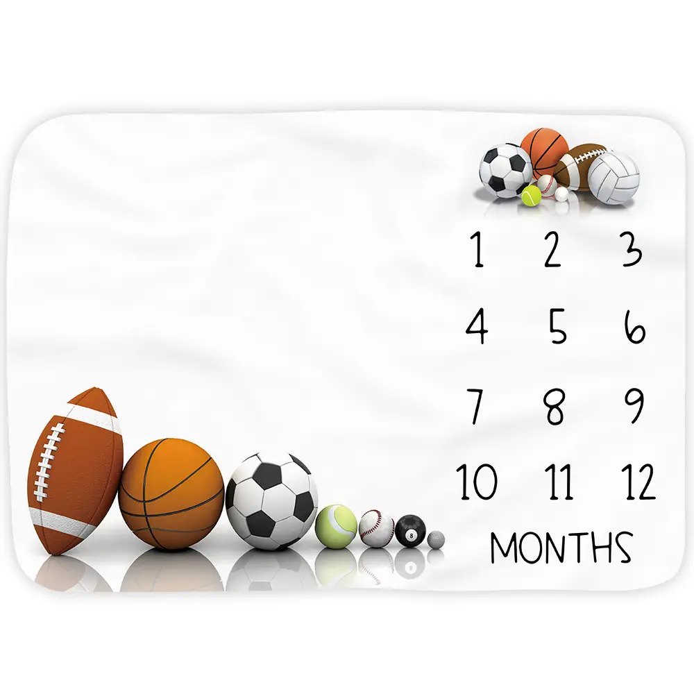 Sports Ball Baby Milestone Blanket 6