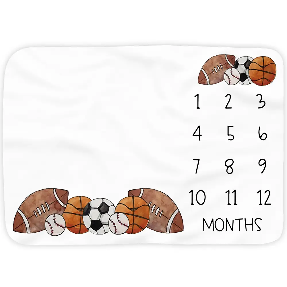 Sports Ball Baby Milestone Blanket 7
