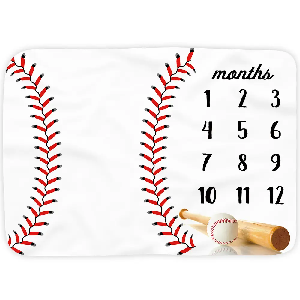 Sports Ball Baby Milestone Blanket 9