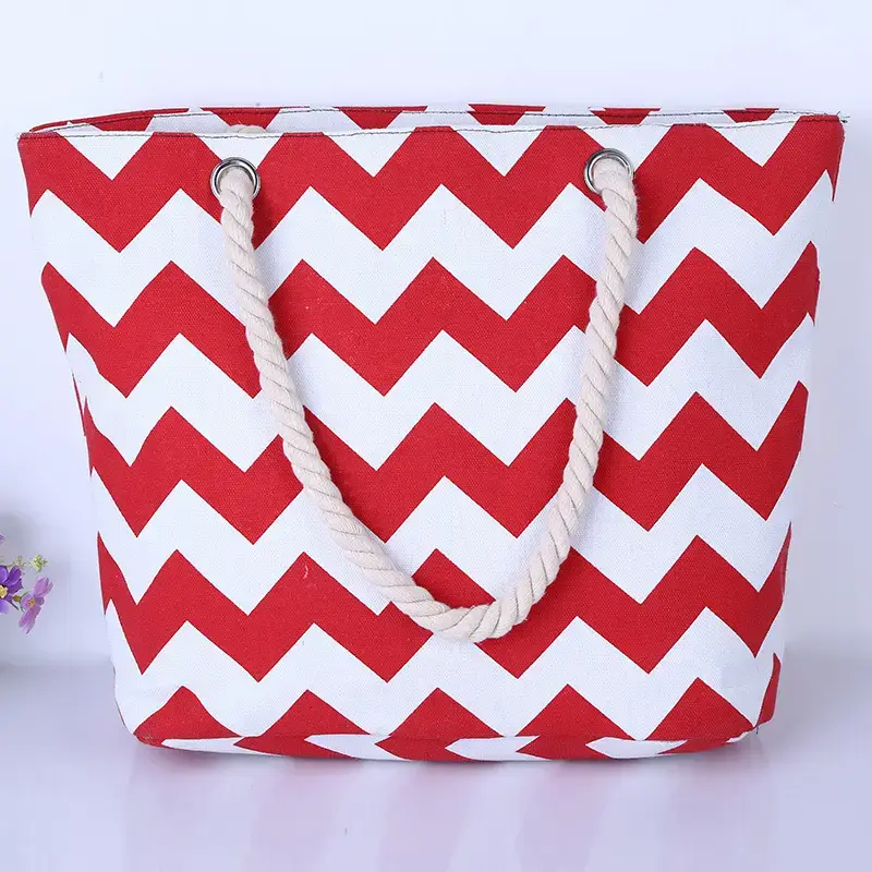 Stripe Block Beach Canvas Bag 14 Stripe Block Beach Canvas Bag 2 2