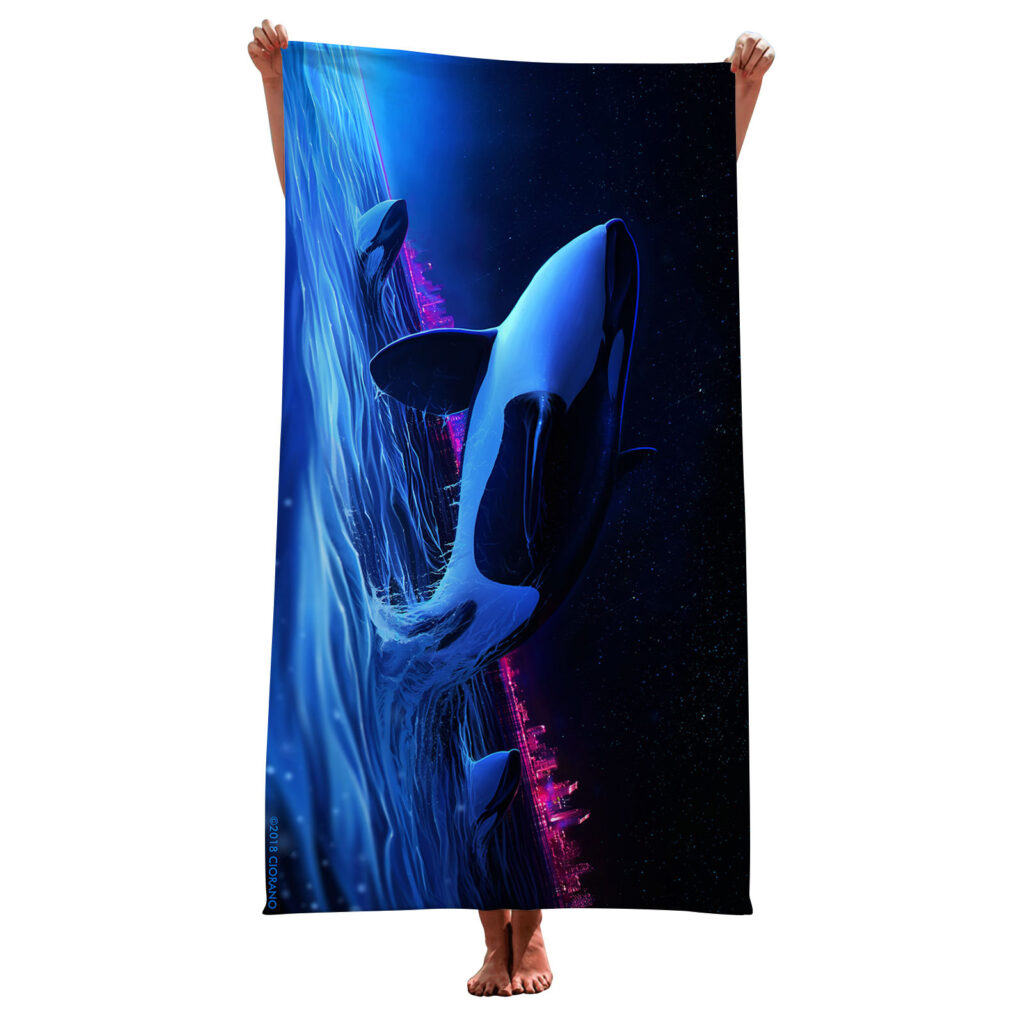 Tiger Wolf Elephant Animal Beach Towel 11