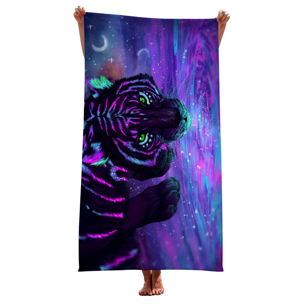 Tiger Wolf Elephant Animal Beach Towel 12