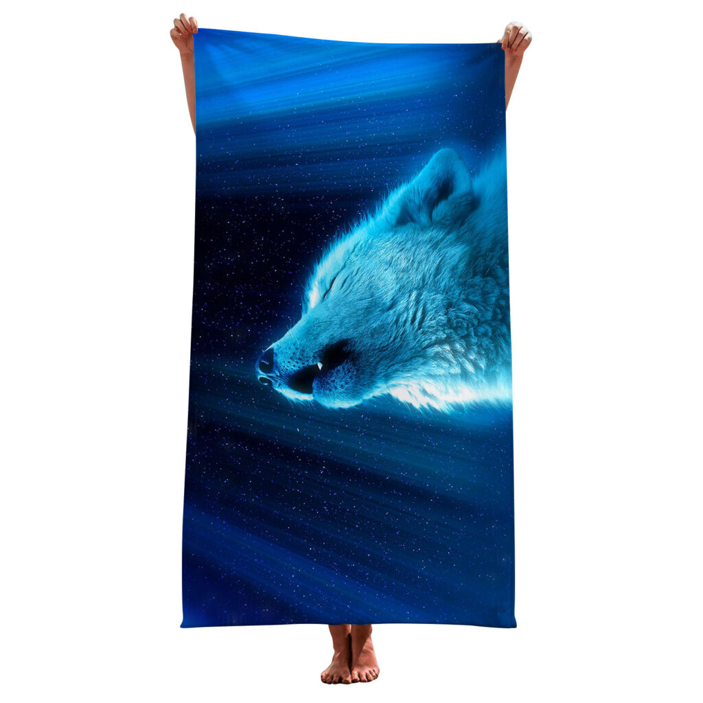 Tiger Wolf Elephant Animal Beach Towel 6