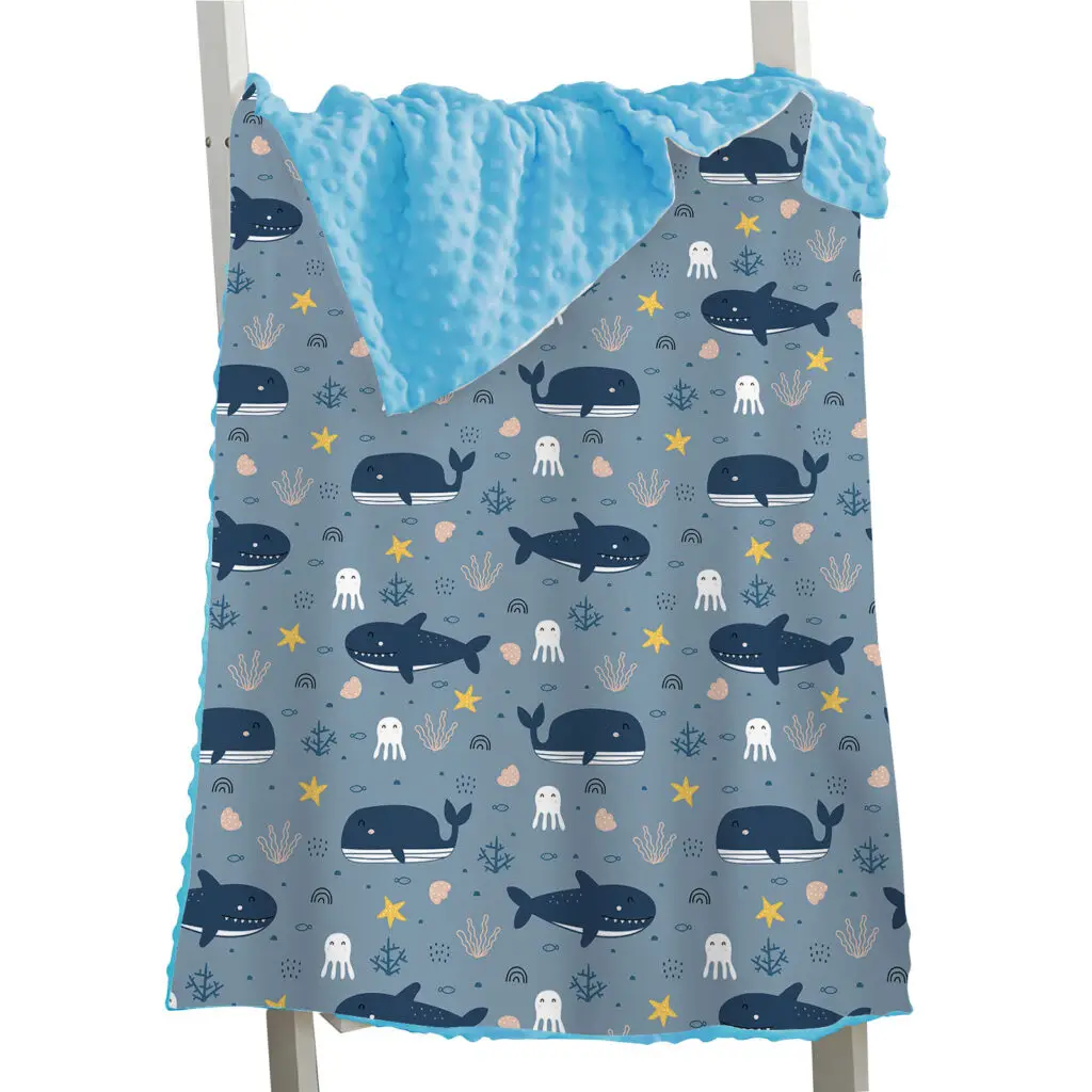 Toddler Horse Bear Cartoon Minky Blanket 1