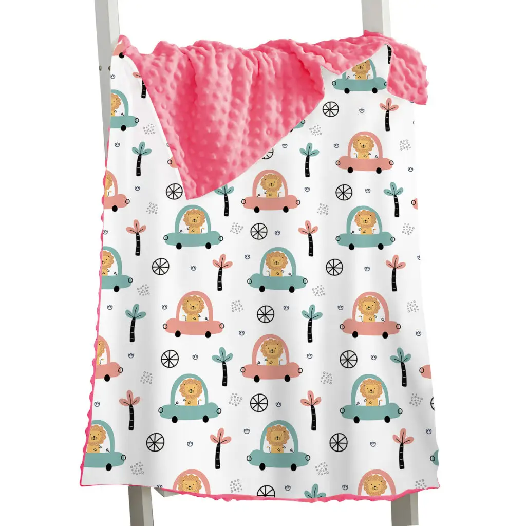Toddler Horse Bear Cartoon Minky Blanket 10
