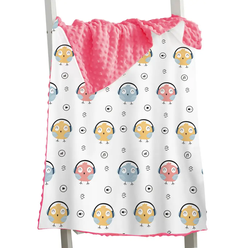Toddler Horse Bear Cartoon Minky Blanket 12