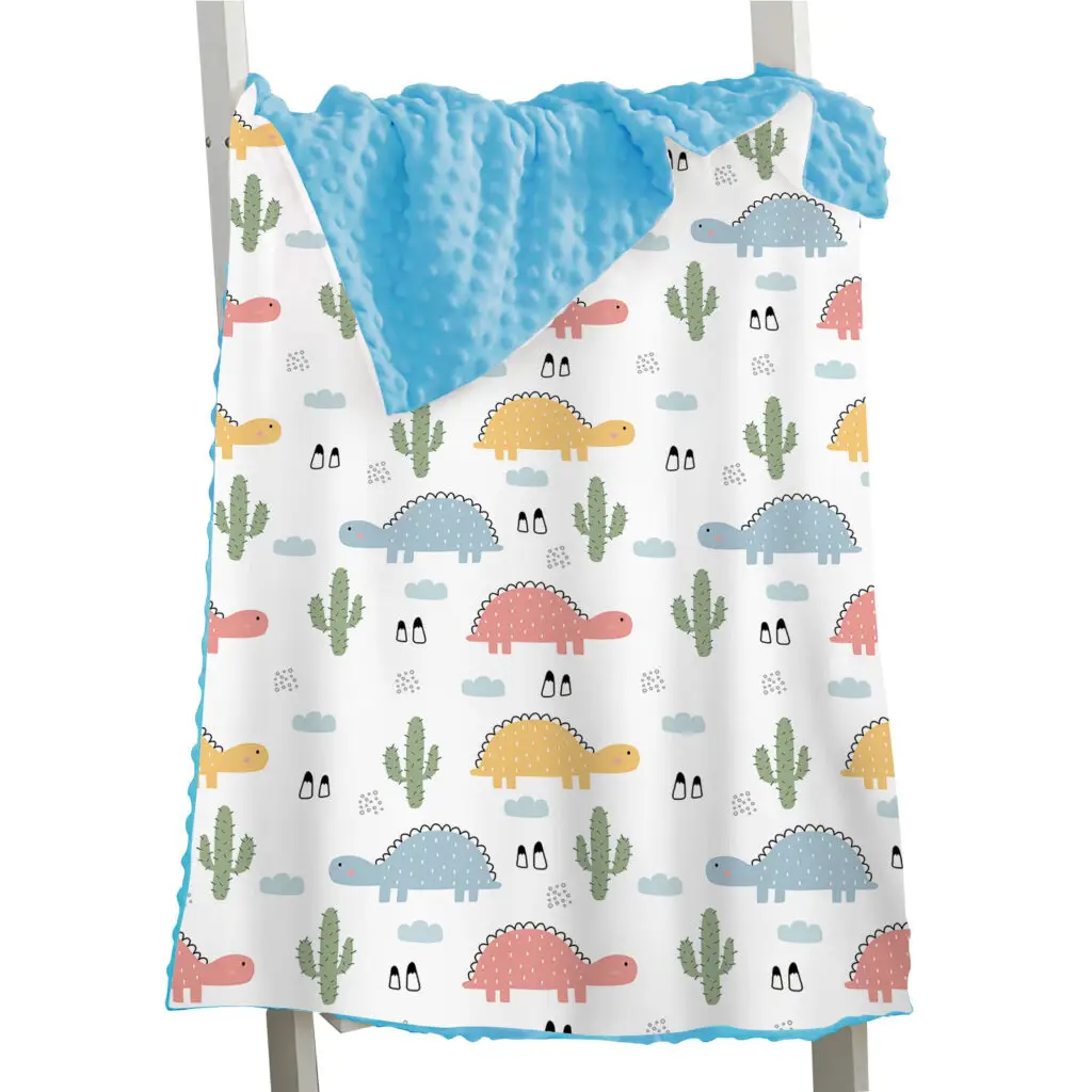 Toddler Horse Bear Cartoon Minky Blanket 13