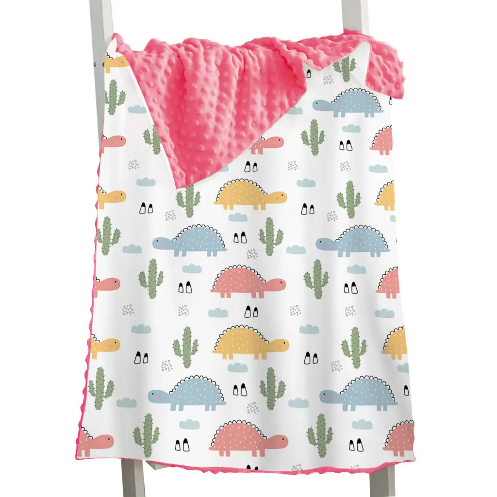Toddler Horse Bear Cartoon Minky Blanket 14