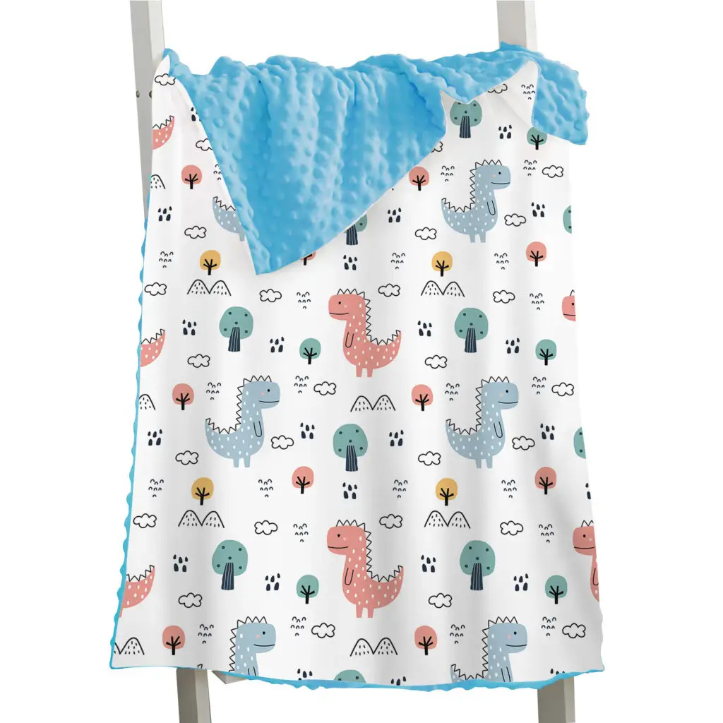 Toddler Horse Bear Cartoon Minky Blanket 15