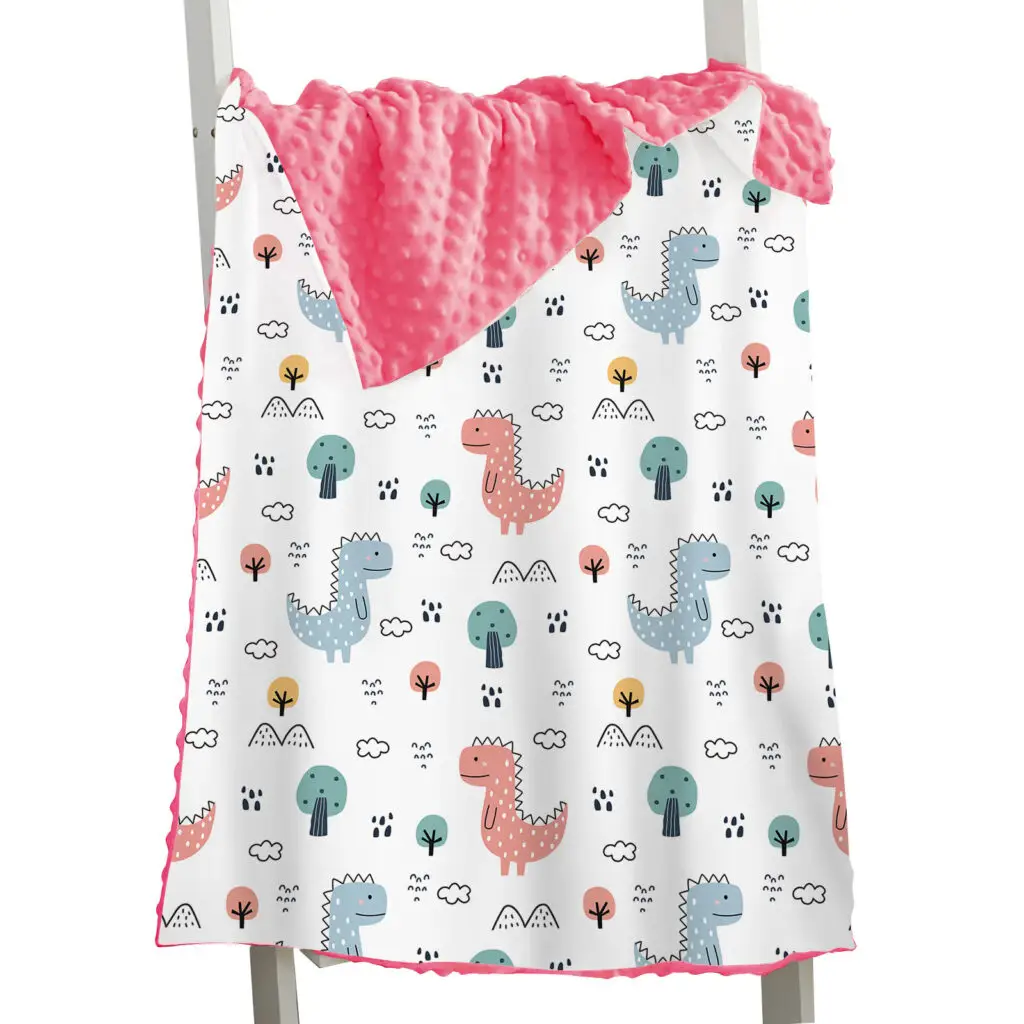 Toddler Horse Bear Cartoon Minky Blanket 16