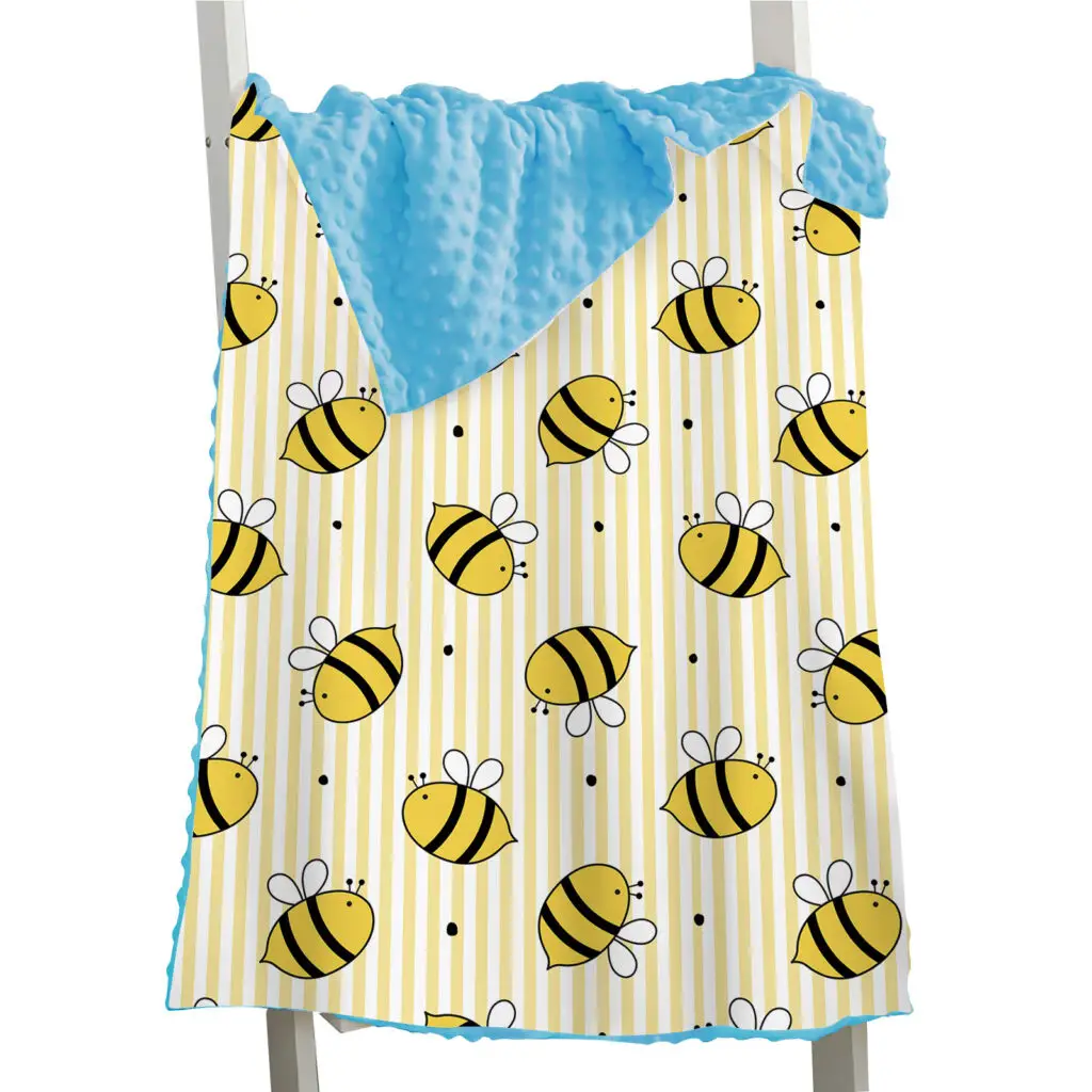 Toddler Horse Bear Cartoon Minky Blanket 19