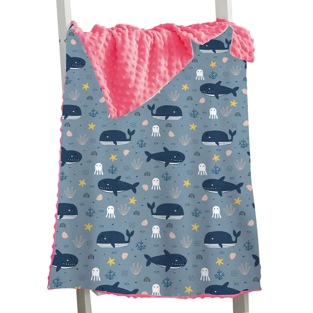 Toddler Horse Bear Cartoon Minky Blanket 2