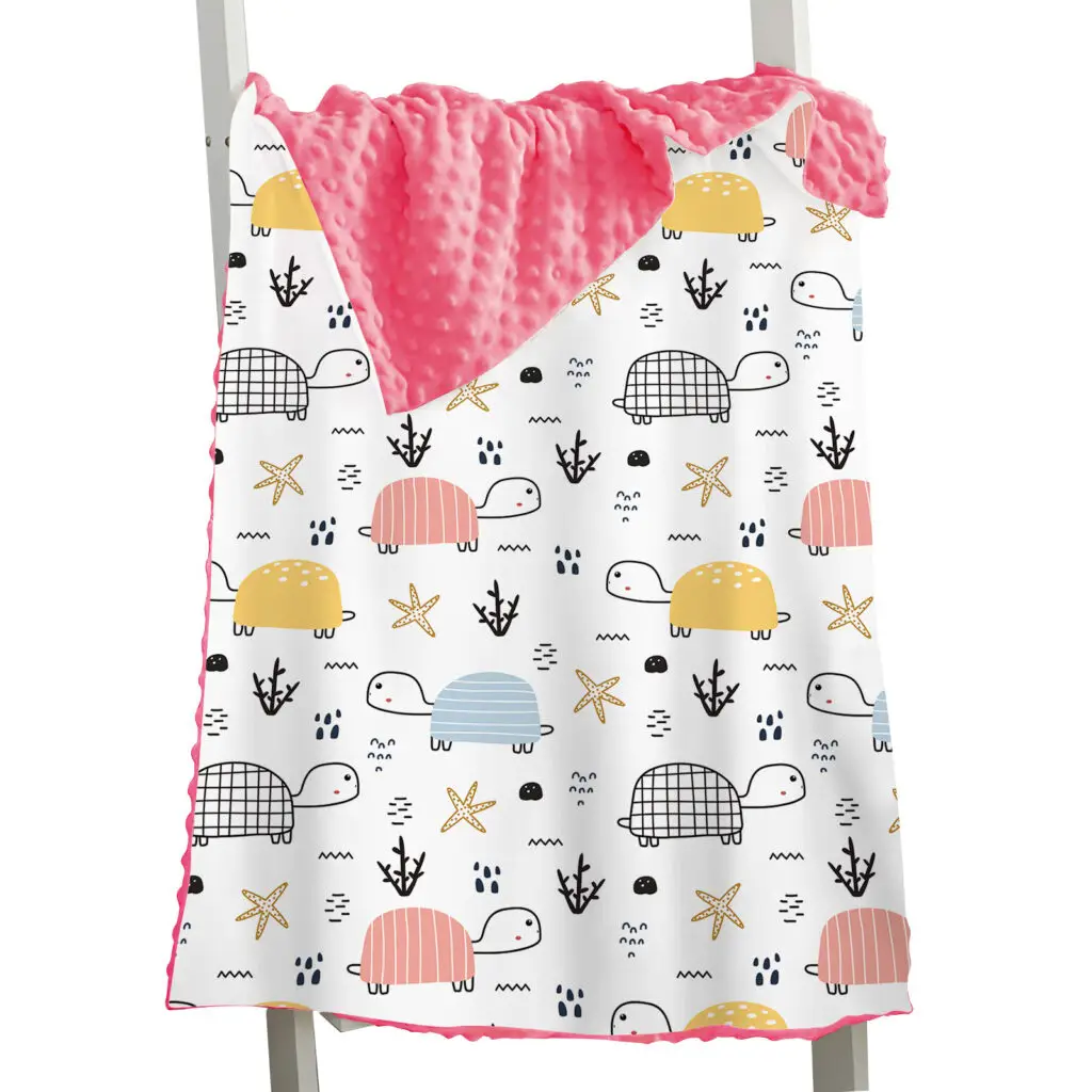 Toddler Horse Bear Cartoon Minky Blanket 22