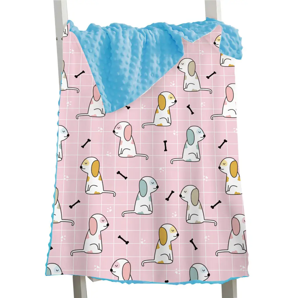 Toddler Horse Bear Cartoon Minky Blanket 25