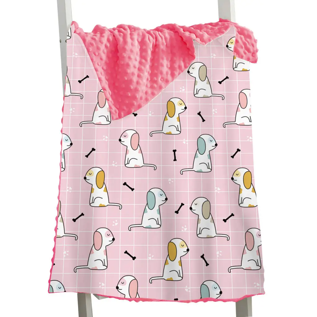 Toddler Horse Bear Cartoon Minky Blanket 26