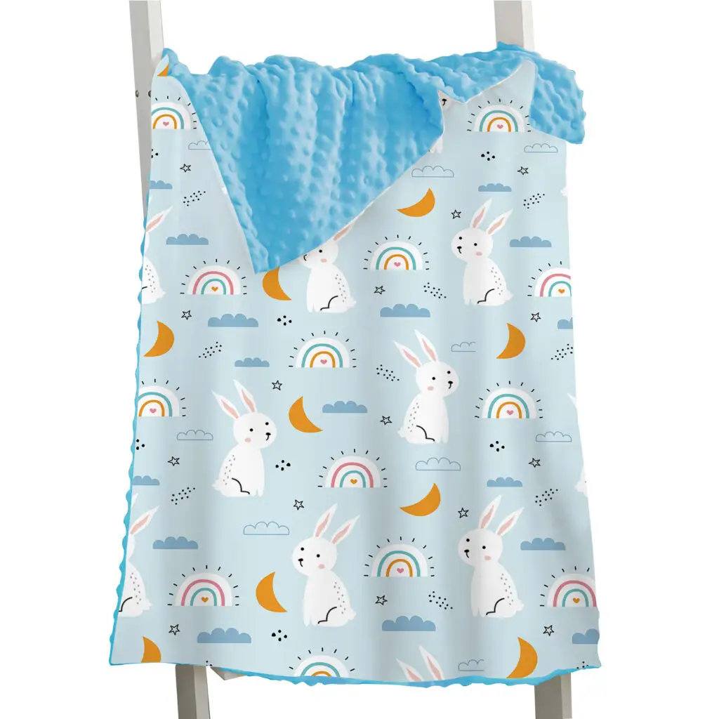 Toddler Horse Bear Cartoon Minky Blanket 5